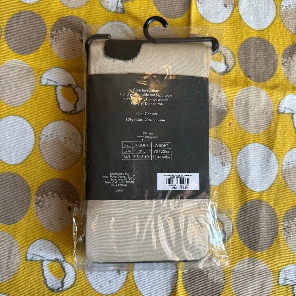Disney’s NWT The Little Mermaid Ariel and Prince Eric silhouette tights size S/M